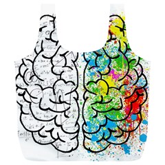 Brain Mind Psychology Idea Drawing Full Print Recycle Bag (xl) by Wegoenart