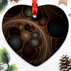 Fractal Fantasy Design Construction Heart Ornament (two Sides) by Wegoenart