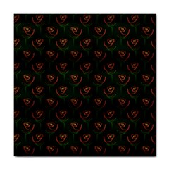 Orange Rose Wallpaper Pattern Tile Coaster