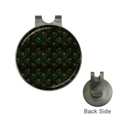 Orange Rose Wallpaper Pattern Hat Clips with Golf Markers