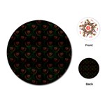 Orange Rose Wallpaper Pattern Playing Cards Single Design (Round) Front