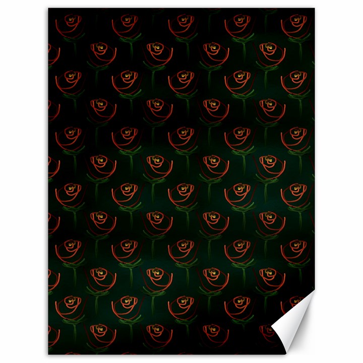 Orange Rose Wallpaper Pattern Canvas 12  x 16 