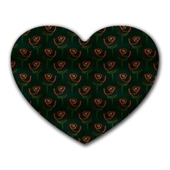 Orange Rose Wallpaper Pattern Heart Mousepads