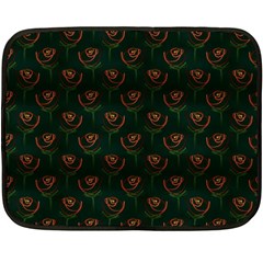 Orange Rose Wallpaper Pattern Double Sided Fleece Blanket (Mini) 