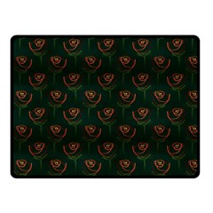 Orange Rose Wallpaper Pattern Fleece Blanket (Small)