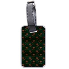 Orange Rose Wallpaper Pattern Luggage Tag (two sides)