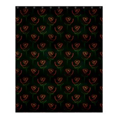 Orange Rose Wallpaper Pattern Shower Curtain 60  x 72  (Medium) 