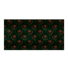 Orange Rose Wallpaper Pattern Satin Wrap