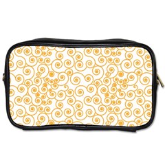 Spiral Pattern Fractal Texture Toiletries Bag (one Side) by Wegoenart