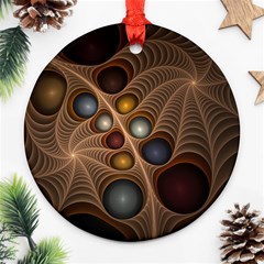 Fractal Fantasy Abstract Design Ornament (round) by Wegoenart