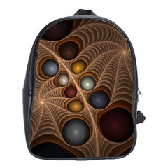 Fractal Fantasy Abstract Design School Bag (xl) by Wegoenart