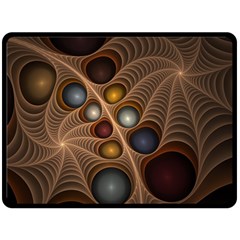 Fractal Fantasy Abstract Design Double Sided Fleece Blanket (large) 