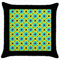 Pattern Tiles Square Design Modern Throw Pillow Case (black)