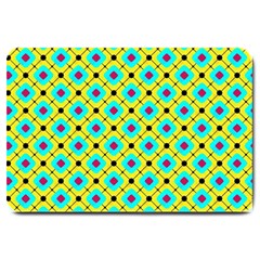 Pattern Tiles Square Design Modern Large Doormat  by Wegoenart