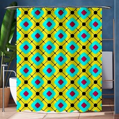 Pattern Tiles Square Design Modern Shower Curtain 60  X 72  (medium)  by Wegoenart