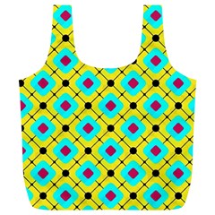 Pattern Tiles Square Design Modern Full Print Recycle Bag (xl) by Wegoenart