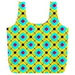 Pattern Tiles Square Design Modern Full Print Recycle Bag (xxxl)