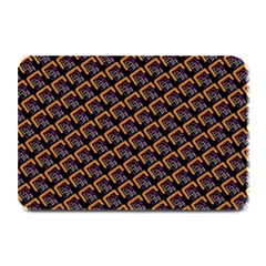 Abstract Orange Geometric Pattern Plate Mats by Wegoenart