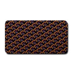 Abstract Orange Geometric Pattern Medium Bar Mats by Wegoenart