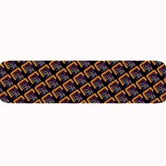 Abstract Orange Geometric Pattern Large Bar Mats by Wegoenart