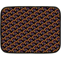 Abstract Orange Geometric Pattern Double Sided Fleece Blanket (mini)  by Wegoenart