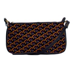 Abstract Orange Geometric Pattern Shoulder Clutch Bag by Wegoenart