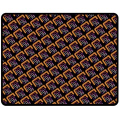 Abstract Orange Geometric Pattern Fleece Blanket (medium)  by Wegoenart