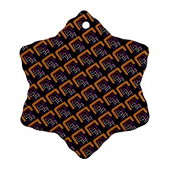 Abstract Orange Geometric Pattern Ornament (snowflake) by Wegoenart