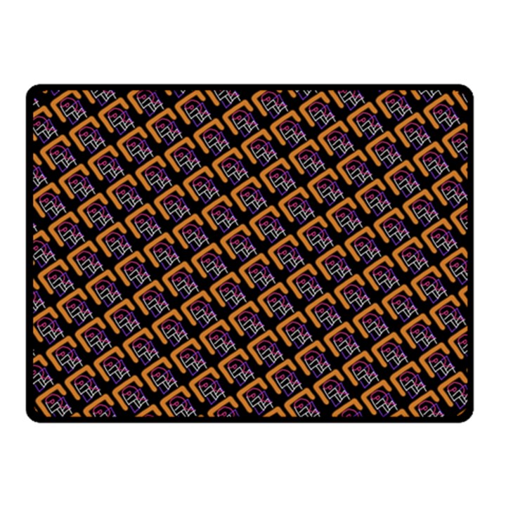 Abstract Orange Geometric Pattern Double Sided Fleece Blanket (Small) 