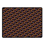 Abstract Orange Geometric Pattern Double Sided Fleece Blanket (Small)  45 x34  Blanket Back