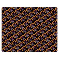 Abstract Orange Geometric Pattern Double Sided Flano Blanket (medium)  by Wegoenart