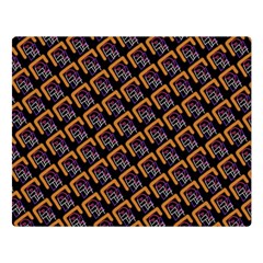 Abstract Orange Geometric Pattern Double Sided Flano Blanket (large)  by Wegoenart