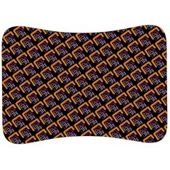 Abstract Orange Geometric Pattern Velour Seat Head Rest Cushion