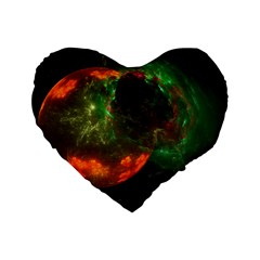 Space Cosmos Galaxy Universe Sky Standard 16  Premium Heart Shape Cushions by Wegoenart