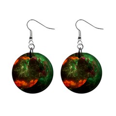 Space Cosmos Galaxy Universe Sky Mini Button Earrings by Wegoenart