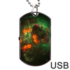 Space Cosmos Galaxy Universe Sky Dog Tag Usb Flash (one Side) by Wegoenart