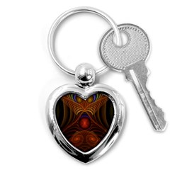 Fractal Fantasy Design Swirl Key Chain (heart) by Wegoenart