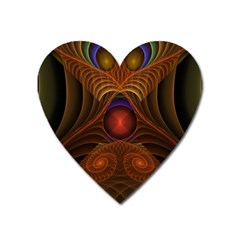 Fractal Fantasy Design Swirl Heart Magnet by Wegoenart