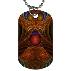 Fractal Fantasy Design Swirl Dog Tag (one Side) by Wegoenart