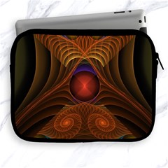 Fractal Fantasy Design Swirl Apple Ipad 2/3/4 Zipper Cases by Wegoenart