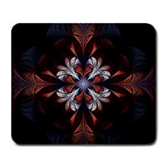 Fractal Flower Fantasy Floral Large Mousepads by Wegoenart