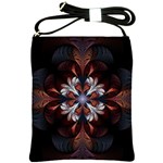 Fractal Flower Fantasy Floral Shoulder Sling Bag Front