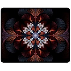 Fractal Flower Fantasy Floral Fleece Blanket (medium)  by Wegoenart