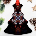 Fractal Flower Fantasy Floral Christmas Tree Ornament (Two Sides) Front