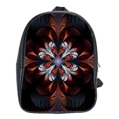 Fractal Flower Fantasy Floral School Bag (xl) by Wegoenart