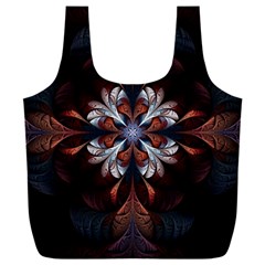 Fractal Flower Fantasy Floral Full Print Recycle Bag (xxl) by Wegoenart