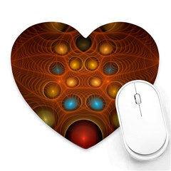 Fractal Fantasy Design Swirl Heart Mousepads by Wegoenart