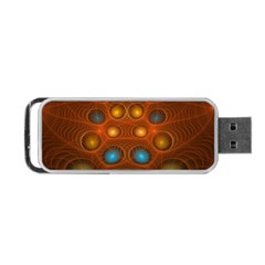 Fractal Fantasy Design Swirl Portable Usb Flash (two Sides) by Wegoenart