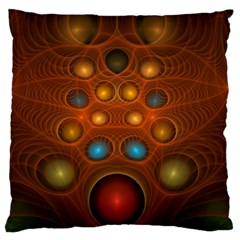 Fractal Fantasy Design Swirl Large Flano Cushion Case (two Sides) by Wegoenart