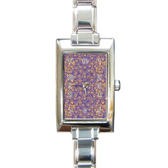 Spiral Patter Seamless Tile Rectangle Italian Charm Watch by Wegoenart